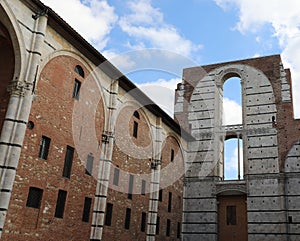 Ancient Building Called FACCIATONE the unfinished part of the cathedral of Siena in Central Italy photo