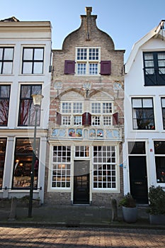 Ancient building in the city of Gouda after restauration photo