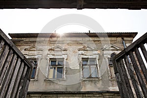 Ancient building near the Zolochiv castle in Lviv region