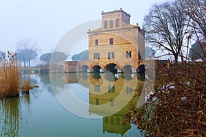 Ancient building from Po river lagoon, Italy photo