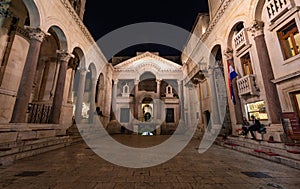 Ancient building of split old town in croatia photo