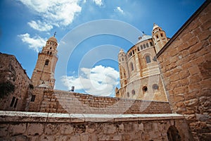 Ancient buildings and the blue sky