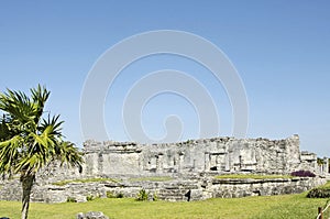 Ancient buildings built by the Mayas photo