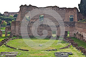 Ancient buildings in the Roman Palatine Hill