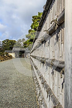 Ancient buildings on the territory of Nijo Castle.