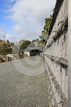 Ancient buildings on the territory of Nijo Castle.