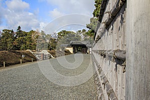 Ancient buildings on the territory of Nijo Castle.