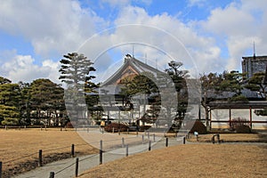 Ancient buildings on the territory of Nijo Castle.