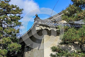 Ancient buildings on the territory of Nijo Castle.