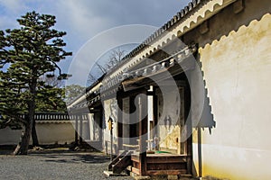 Ancient buildings on the territory of Nijo Castle.