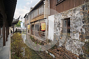 The ancient buildings and tourist scenery of Zhouzhuang Ancient Town, Suzhou City, Jiangsu Province, China