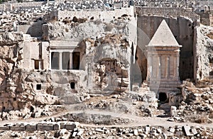 Ancient burial in Jerusalem.