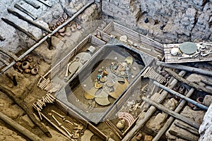 Huaca Rajada, the Royal Tombs of Sipan. Chiclayo, Peru photo