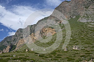 Ancient burials in the mountain landscape of Eltyubyu, Kabardino-Balkaria