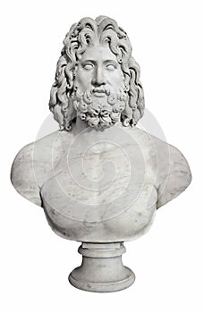 Ancient bust of the greek god Zeus