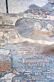 Ancient byzantine map of Holy Land, Madaba - 2