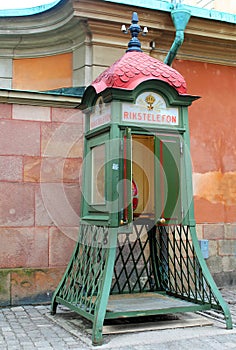 Ancient callbox in Stockholm