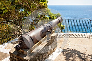 Ancient cannon in Paleokastritsa, Corfu