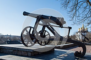 Ancient cannon in the park photo