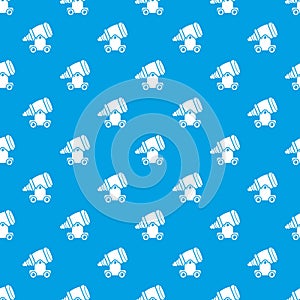 Ancient cannon pattern vector seamless blue