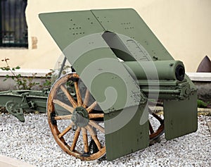 Ancient Cannon of the World War I in Italy photo