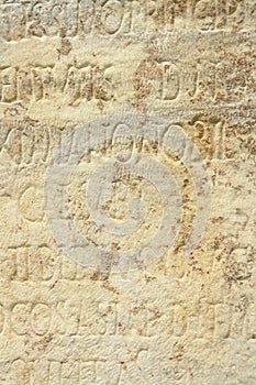 Ancient Carved Inscription on Ephesus