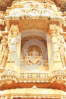 ancient carvings in massive Chittorgarh Fort and grounds rajasthan india