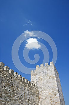 Ancient Castle Battlement and Tower