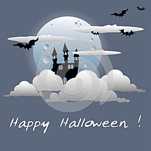 Ancient castle among the clouds