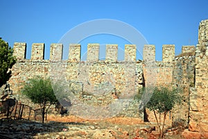 Ancient castle defense wall.