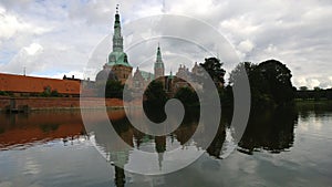 The ancient castle of Frederiksborg in Denmark