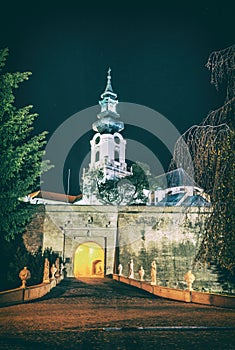 Ancient castle Nitra, Slovakia, analog filter