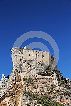 Ancient castle on a rock, mussomeli, sicily