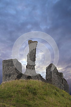 Ancient castle ruins on hill