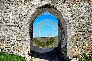 Ancient castle ruins Ukraine