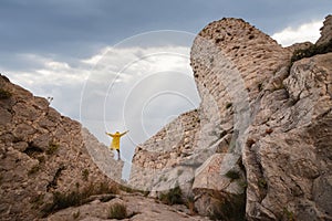 The ancient castle of snake, Adana,Turkey,situated on top of a mountain and offers a beautiful view of the landscape.