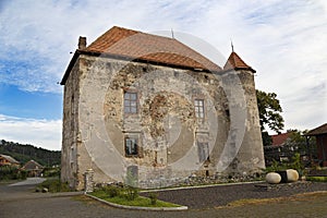 Ancient castle St. Miklos.  Chynadiyevo village, Western Ukraine. Europe