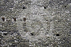 Ancient castle stone wall rampart texture