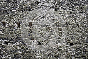 Ancient castle stone wall rampart texture photo