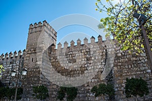 Ancient Castle Wall of Seville, Spain.