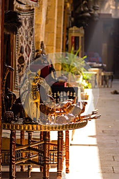 Ancient Cat Statue souvenirs at Khan el-Khalili Bazaar, cairo i photo