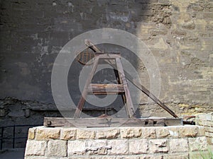 Ancient catapult in the Citadel of Saladin