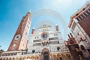 Cathedral of Cremona with bell tower, Lombardy, Italy photo