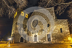 Cathedral of San Giusto by night photo
