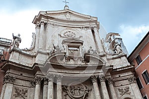 Ancient catholic church facade