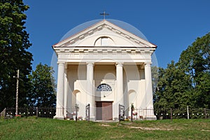 The ancient catholic church of St Thaddeus in Vishnevo, Smorgon district, Grodno region, Belarus
