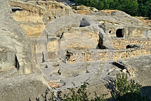 Ancient cave city Uplistsikhe on a summer day, Georgia