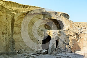 Ancient cave city Uplistsikhe on a summer day, Georgia