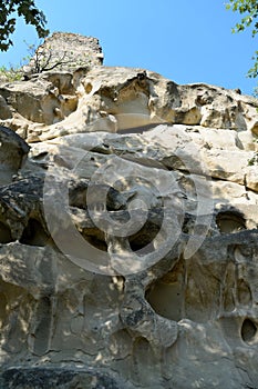 Ancient cave city Uplistsikhe on a summer day, Georgia