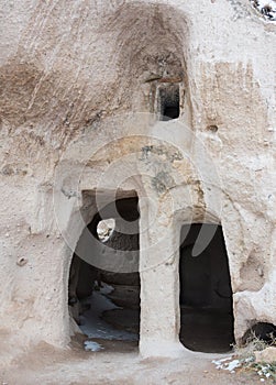 Ancient cave entrance In Turkey Kappadokia